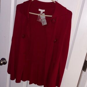 Charter Club Red Button-Front Women's Cardigan
